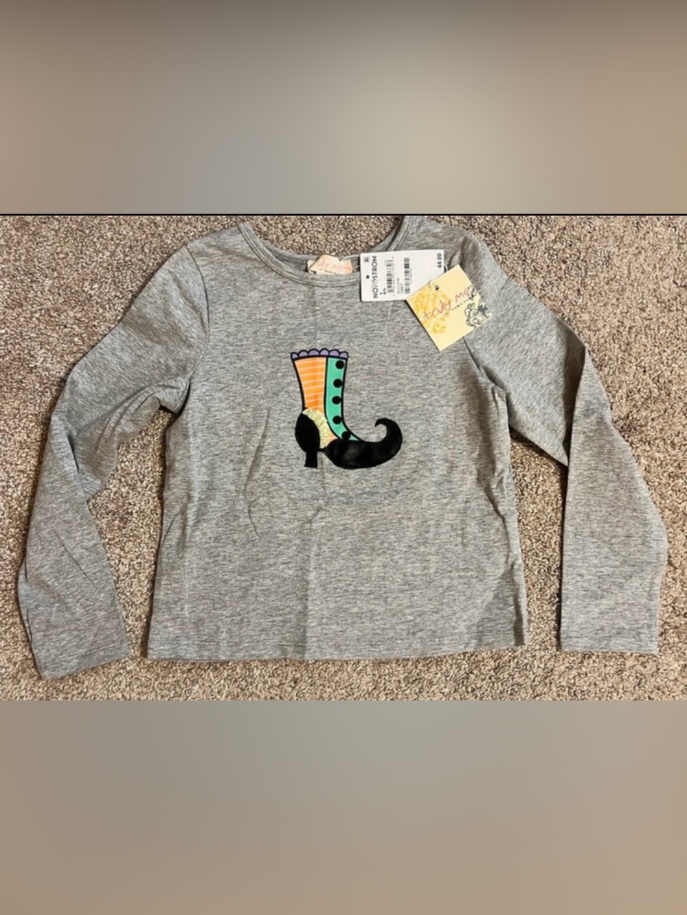 NWT $44 Truly Me by Sara Sara Nordstrom 3-D Halloween Boot Girls Shirt Sz 6